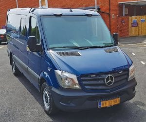 Complete front, Mercedes Sprinter, armour, Belgian Police, ASL GRP