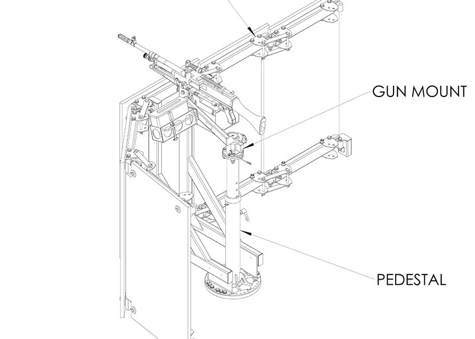 Marine Shield, military, Naval, gun mount, ballistic shield